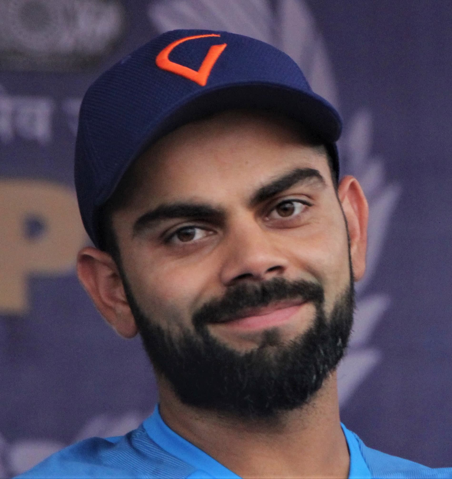 Portrait of Indian cricketer Virat Kohli