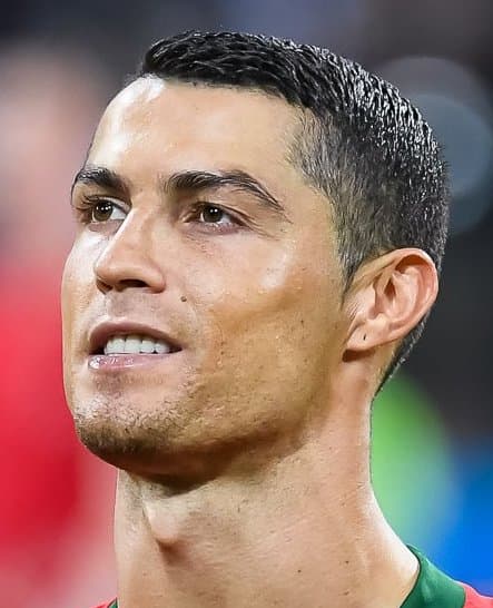 Cristiano Ronaldo representing Portugal in 2018